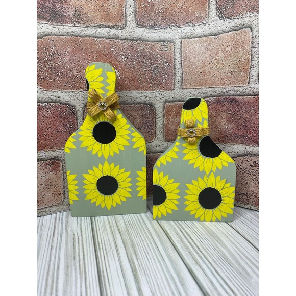 Mini cutting board decorative with sunflower / sunflower decoration Mini cutting - Picture 4 of 9